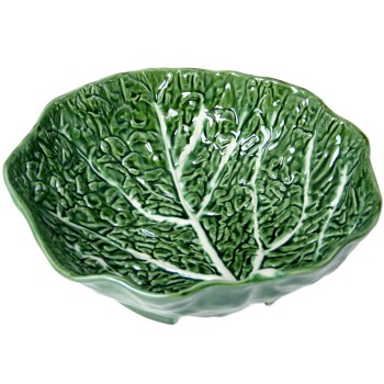 Ceramic Salad Bowls. Cabbage Leaf Shaped _ø27x8,5 Cm