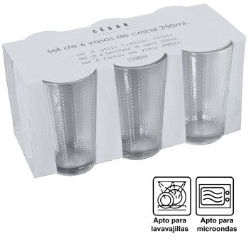 Set 6 Verres En Cristal 350ml_ø7,5x13cm