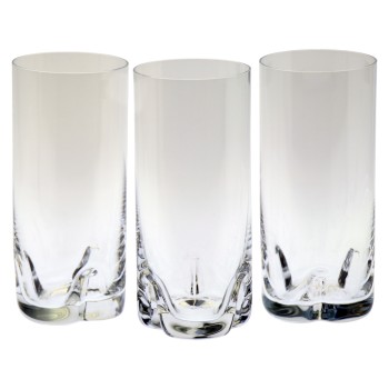 S/6 Bohemian Crystal Tall Glasses_ø7x16cm