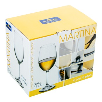 Calici Da Vino In Cristallo - Vino Bianco - 350ml Øbase 7,5x20cm