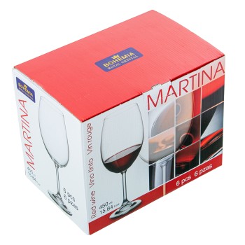 Coupes En Cristal - Vin Rouge - 450ml Øbase 7,5x21cm