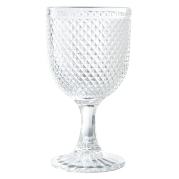 Coppe In Vetro Trasparente -diamante- - 400ml Ø9x16,5cm, Apto Lavavajillas