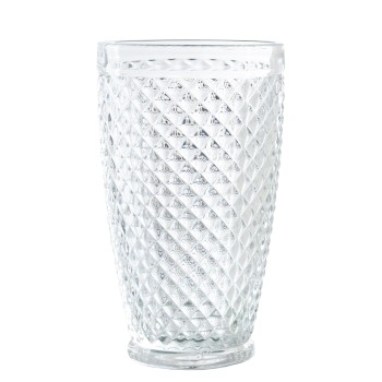 Grands Verres En Verre Transparent -diamant- - 400ml Ø8,5x15cm, Apto Lavavajillas