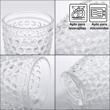 Grands Verres En Verre Transparent -sphères- - 400ml Ø8,5x15cm, Apto Lavavajillas