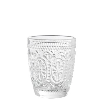 Petits Verres En Verre Transparent -fleurs- - 270ml Ø8x10cm, Apto Lavavajillas