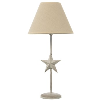 Pickled Metal Table Lamp + 92249 - 1xe14, Max.40w Not Included- Ø23x48cm, Base: Ø10,5x35cm