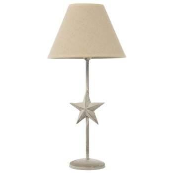 Lampada Da Tavola In Metallo Decapato + 92249, 1xe14, Max.40w Non Incluso- Ø23x48cm, Base: Ø10,5x35cm