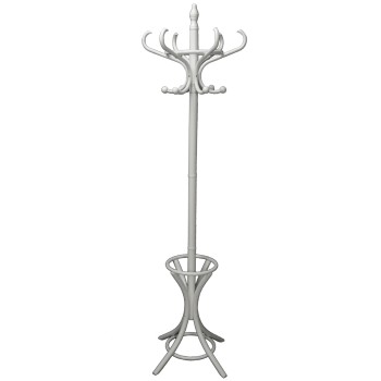 Portemanteau Sur Pied En Bois Blanc Ø53x186cm, Bois: Bouleau/peuplier