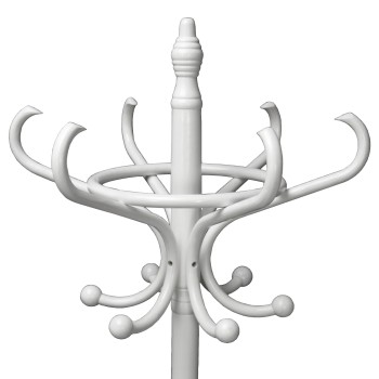 Portemanteau Sur Pied En Bois Blanc Ø53x186cm, Bois: Bouleau/peuplier