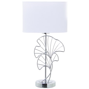 Lámpara Sobremesa Metal Plateado, 1xe27, Max.40w No Incluida 26x14x48cm