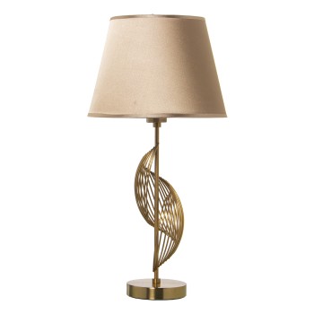 Lámpara Sobremesa Metal Bronce+92281, 1xe27,max.40w No Inclu Ø30x60cm, Base: Ø13x38cm