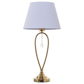 Lampada Da Tavolo - Dorato + 92280, 1xe27, Max.40w Non Incluso- Ø28x57cm, Base:ø12x41cm