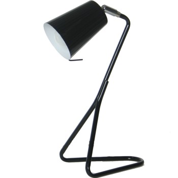 Lámpara Sobremesa Metal Negro,1xe14, Max.25w No Incluida 17x17x36cm
