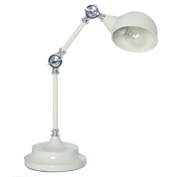 Lámpara Sobremesa Metal Blanca,1xe14, Max.25w No Incluida 35x15,5x45cm