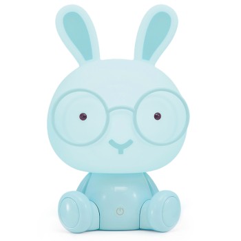 Lámpara Led Sobremesa Conejo Azul, Alimentación Usb 20x17x31cm, Abs+pp