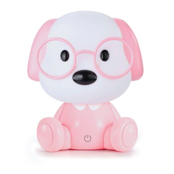 Pink Puppy Table Lamp 18x15x20cm Usb Power Supply, Abs+pp