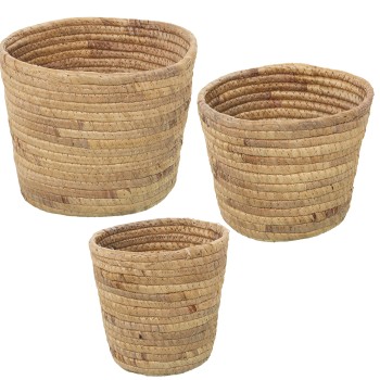 Set 3 Paniers Herbe De Mer- _ø24x20+ø21x18+ø17x17cm