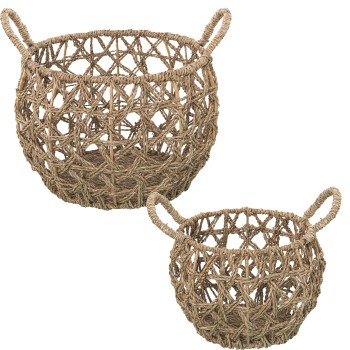 Set 2 Sea Grass Baskets- _ø35x23/31+ø25x18/24cm