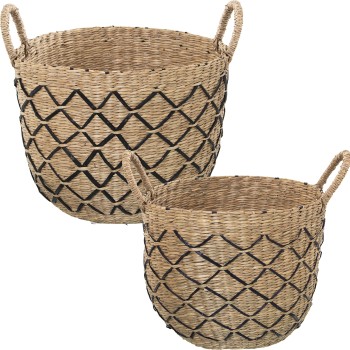 Set 2 Sea Grass Baskets- _ø34x29+ø30x25cm