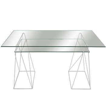 Supports De Table En Métal - Blanc 49x31x74cm