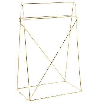 Soporte Para Mesa Metal Dorado 49x30,5x74cm