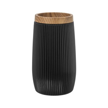 Black Acrylic Bathroom Tumbler Ø7x13cm