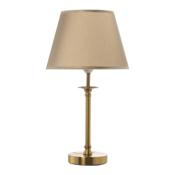 Lampada Da Tavolo In Metallo - Colore Bronzo + 92238- _ø25x45cm 1xe27 40w No Incluid