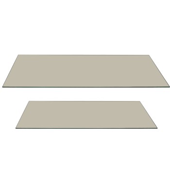 Set 2 Piani Tavolo In Vetro Temperato - 8mm- _130x65x0,8+100x45x0,8cm.